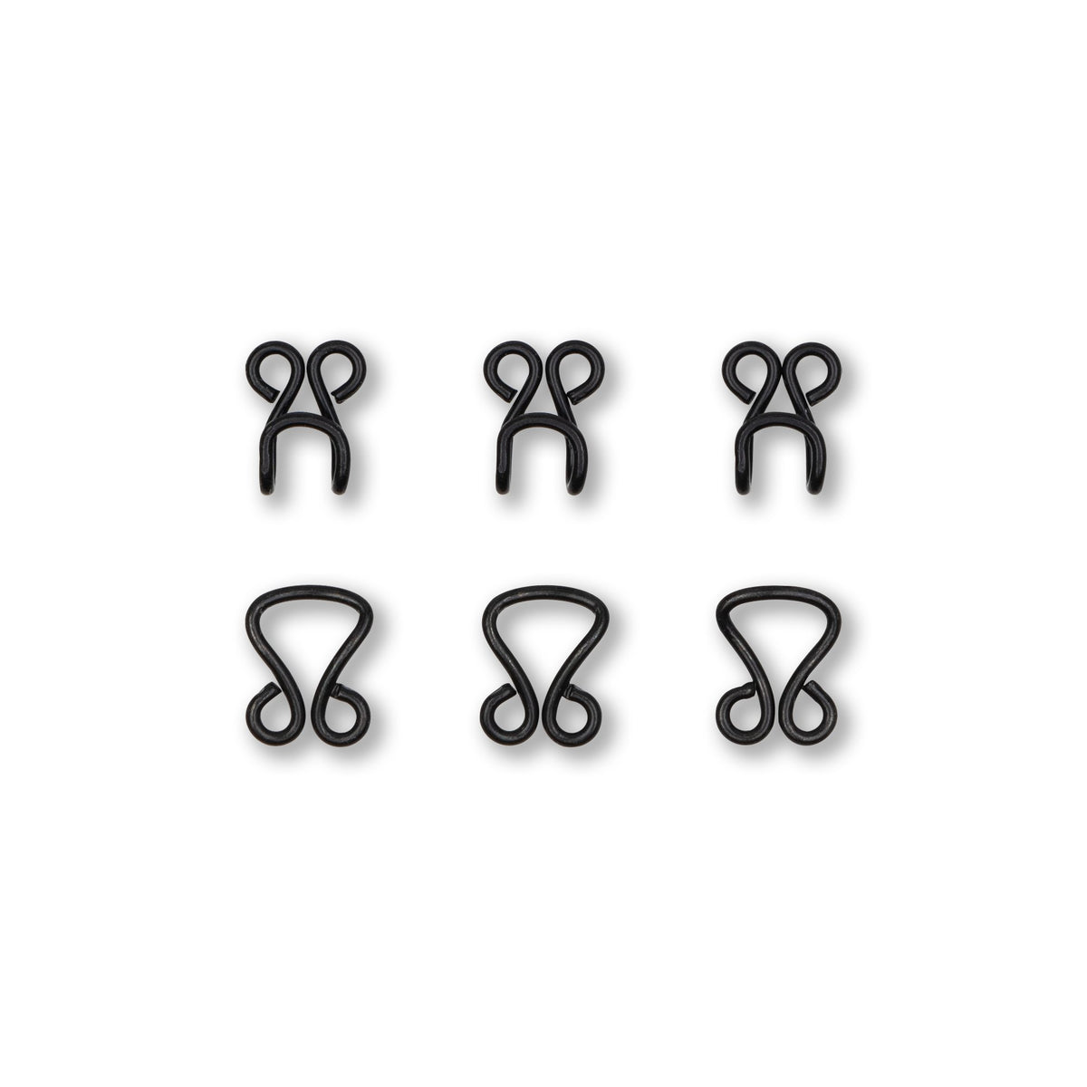 Prym Bodice hooks and eyes, No. 13, black