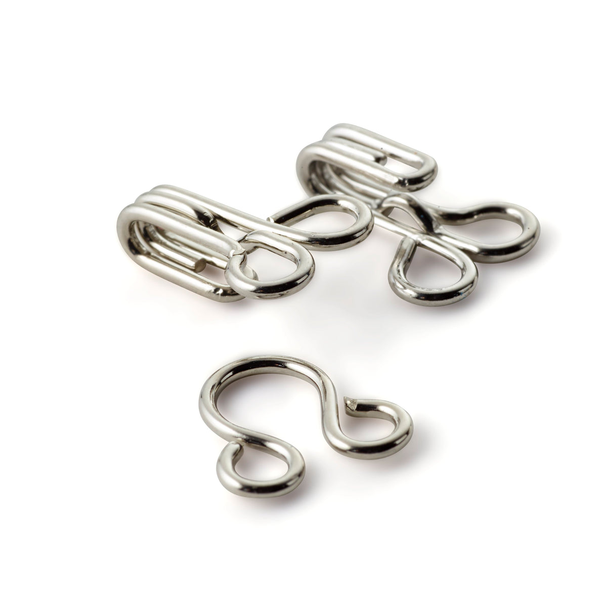 Prym Spring hooks and eyes, size 2, silver-coloured