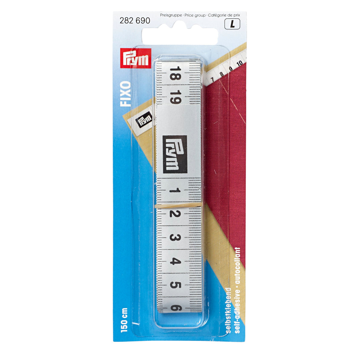 Prym Tape Measure FIXO for worktops, self-adhesive 150 cm