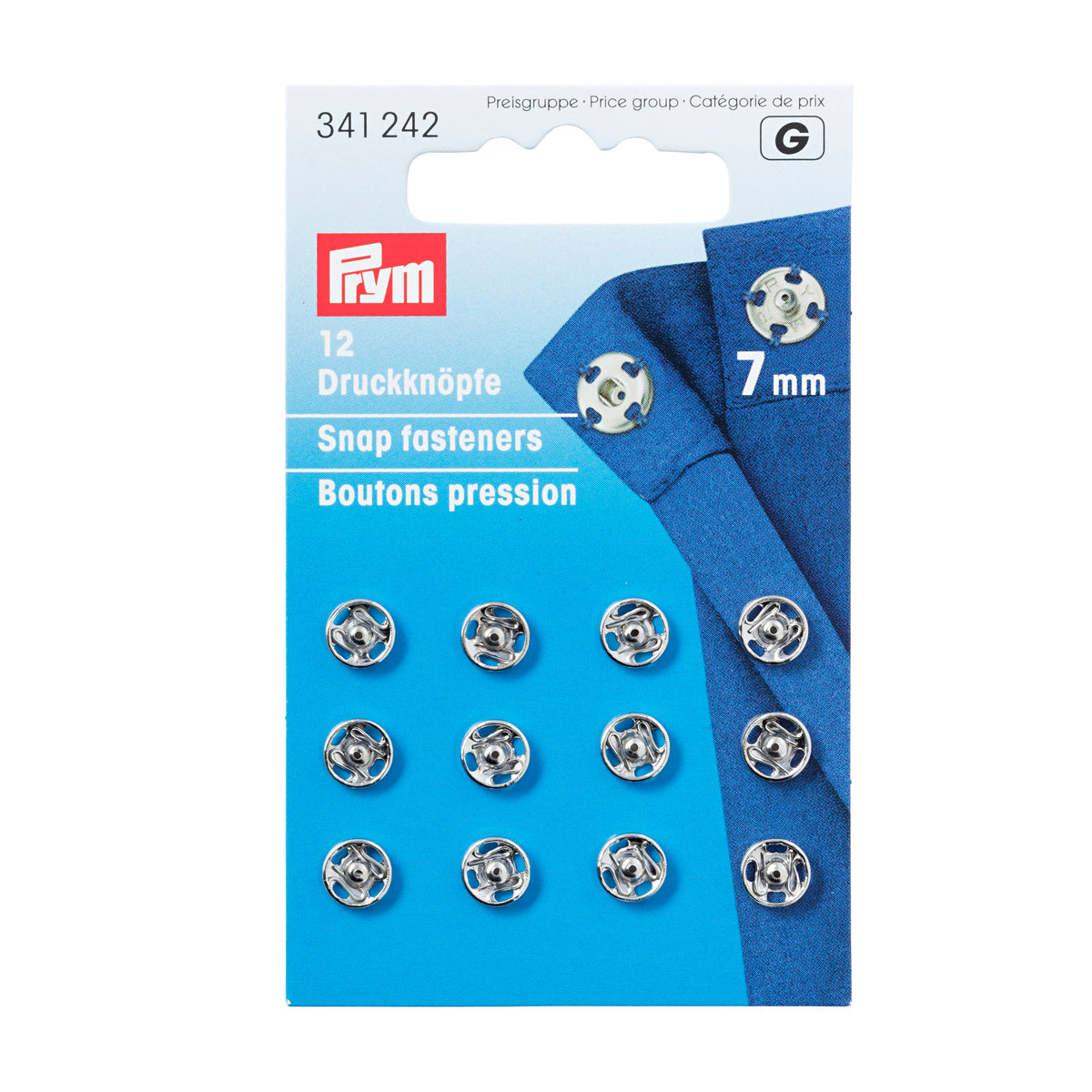 Prym Sew-On Snap Fasteners brass - Silver