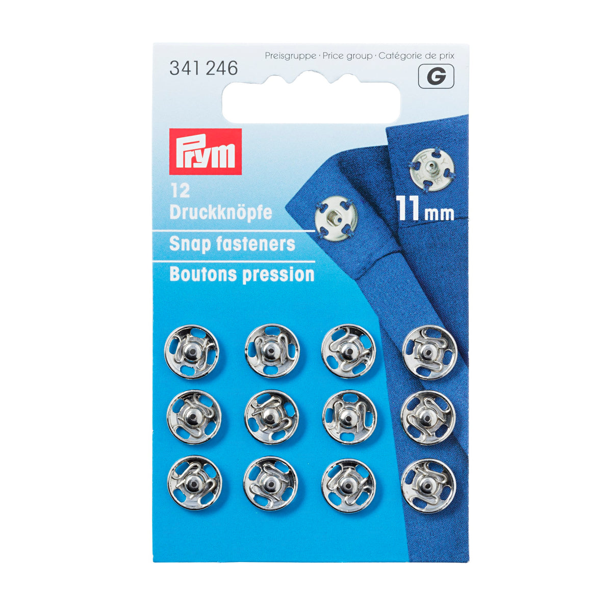 Prym Sew-On Snap Fasteners brass - Silver