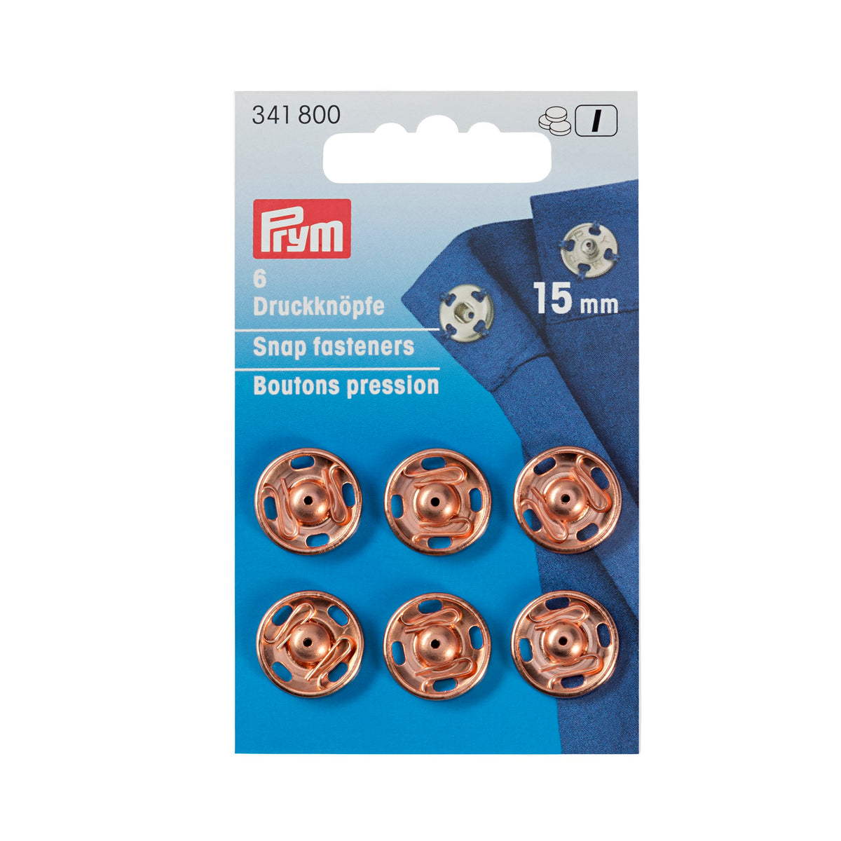 Prym Sew-On Snap Fasteners brass - Rose Gold