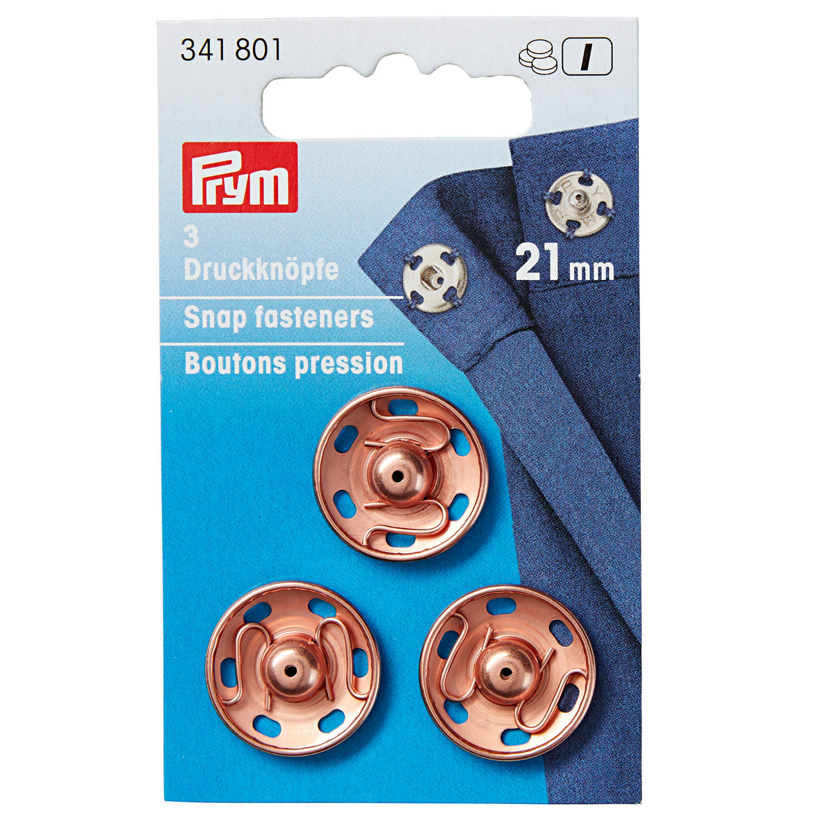 Prym Sew-On Snap Fasteners brass - Rose Gold