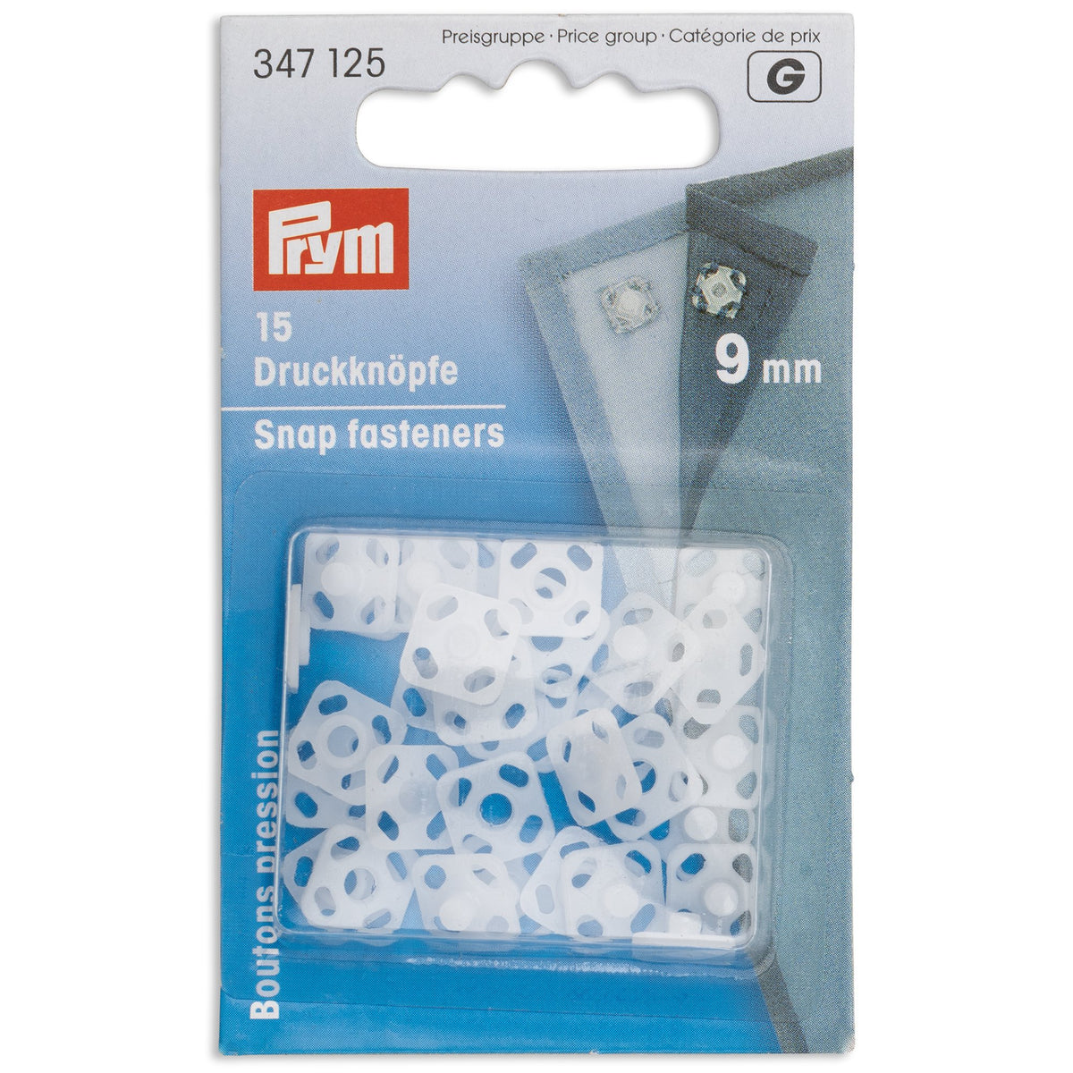 Prym Sew-On Snap Fasteners - Transparent