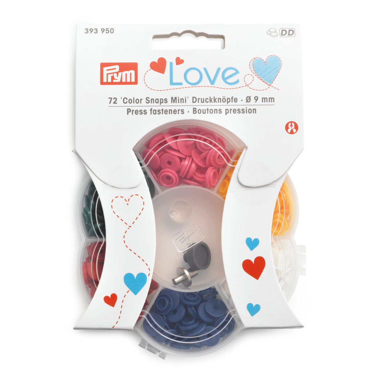 Prym LOVE Press fasteners Colour Snaps Mini Inc. tools set