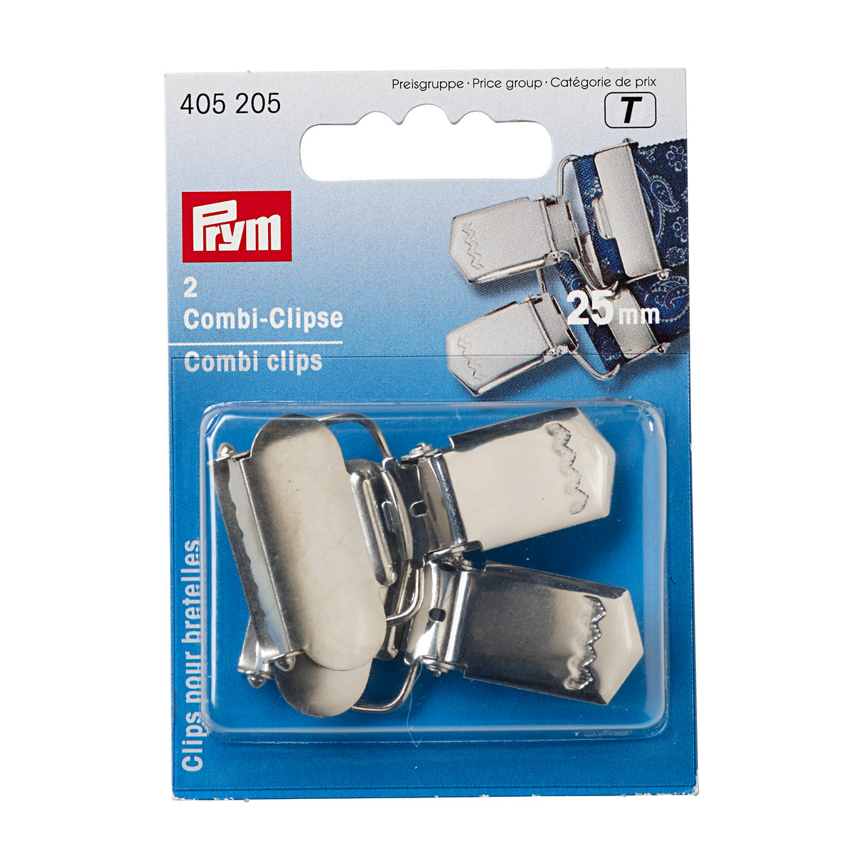 Prym Combi clips, 25mm, silver-coloured