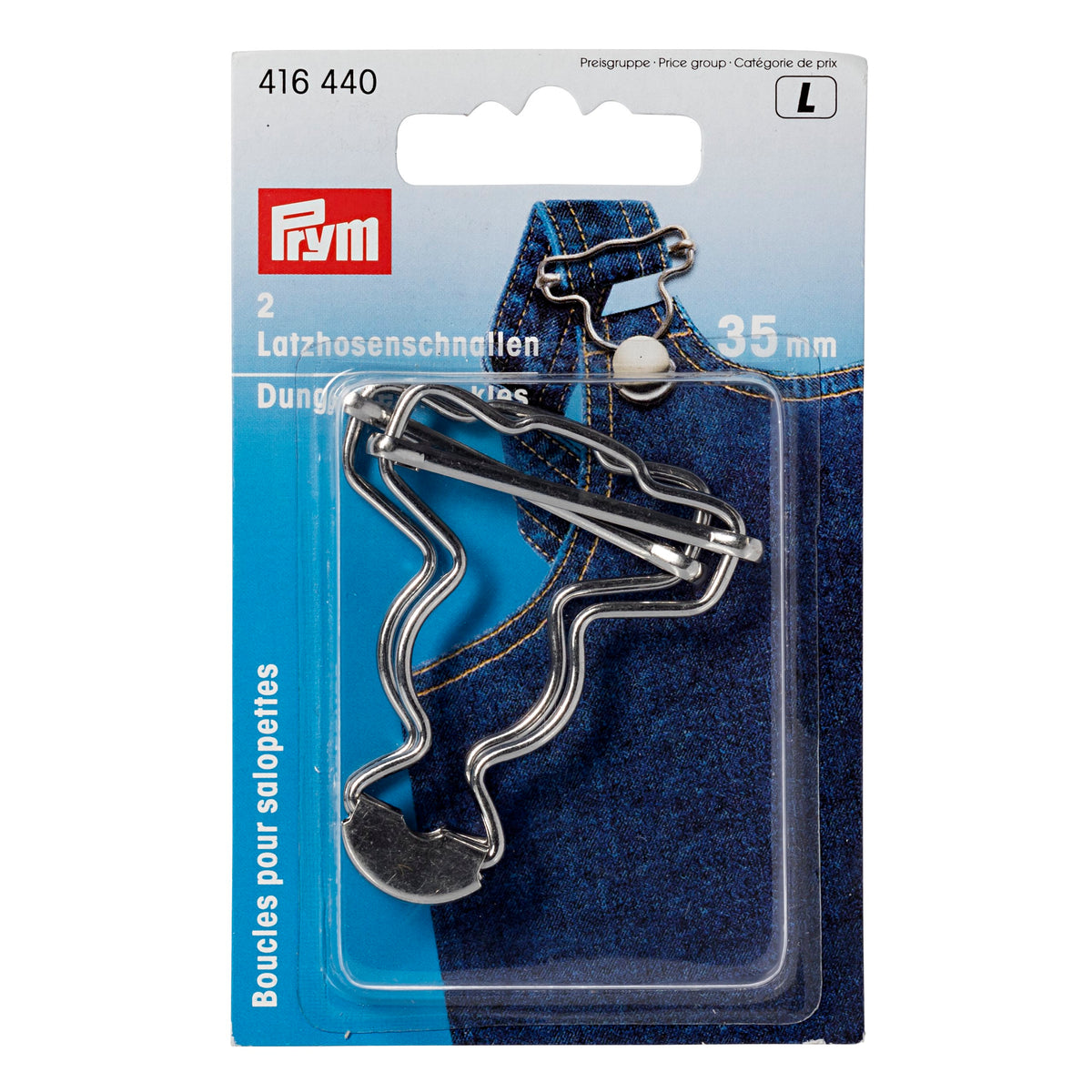 Prym Dungarees buckles, 35mm, silver-coloured