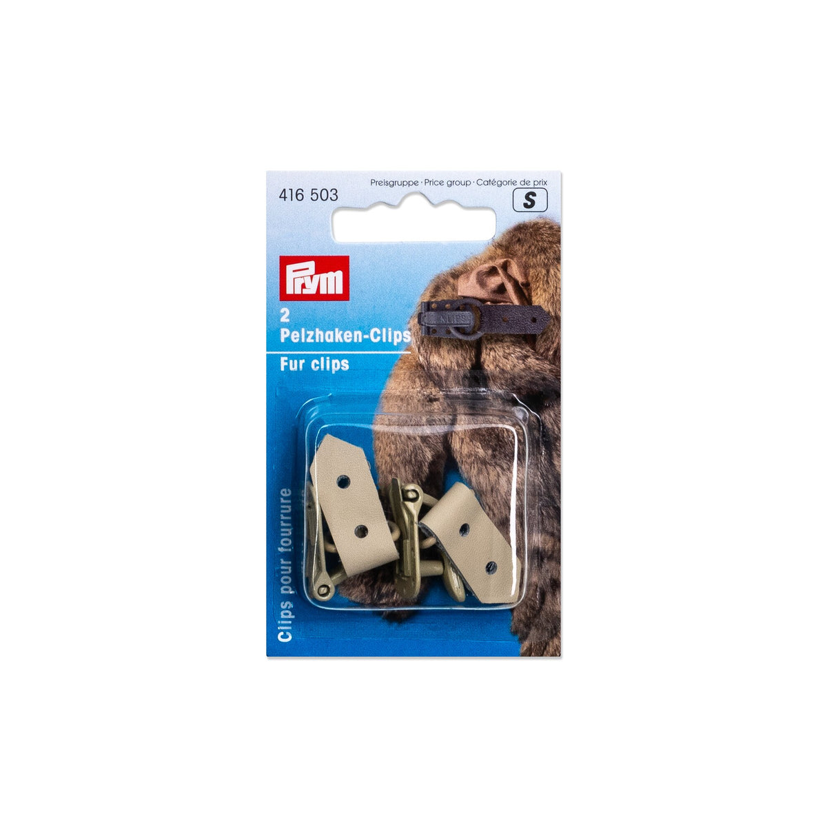Prym Fur hook clips, cream