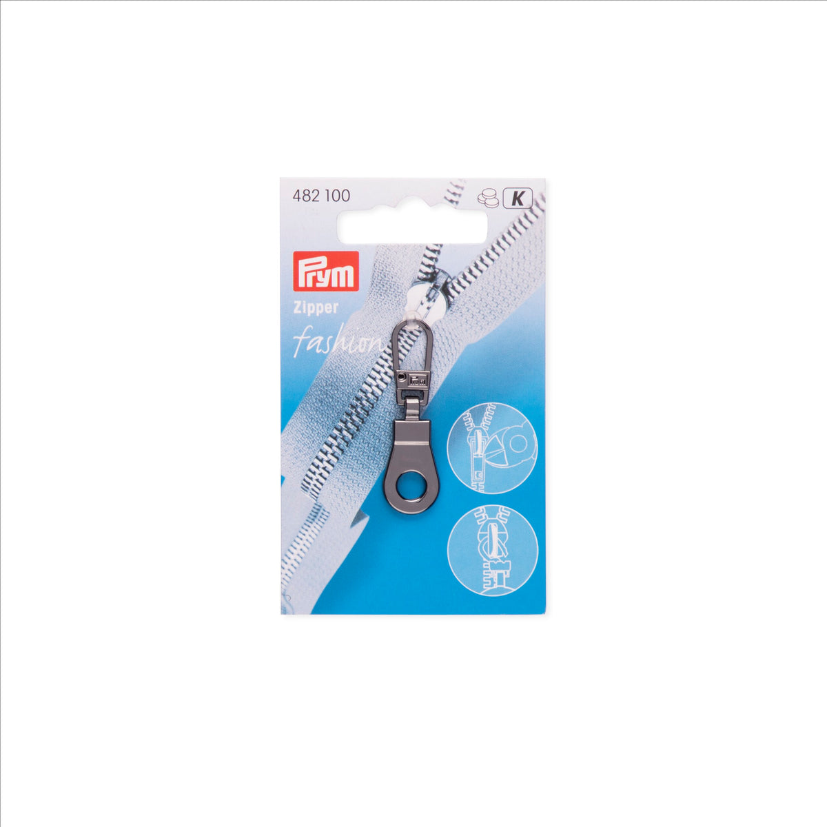 Prym Fashion Zipper puller, eyelet, gunmetal