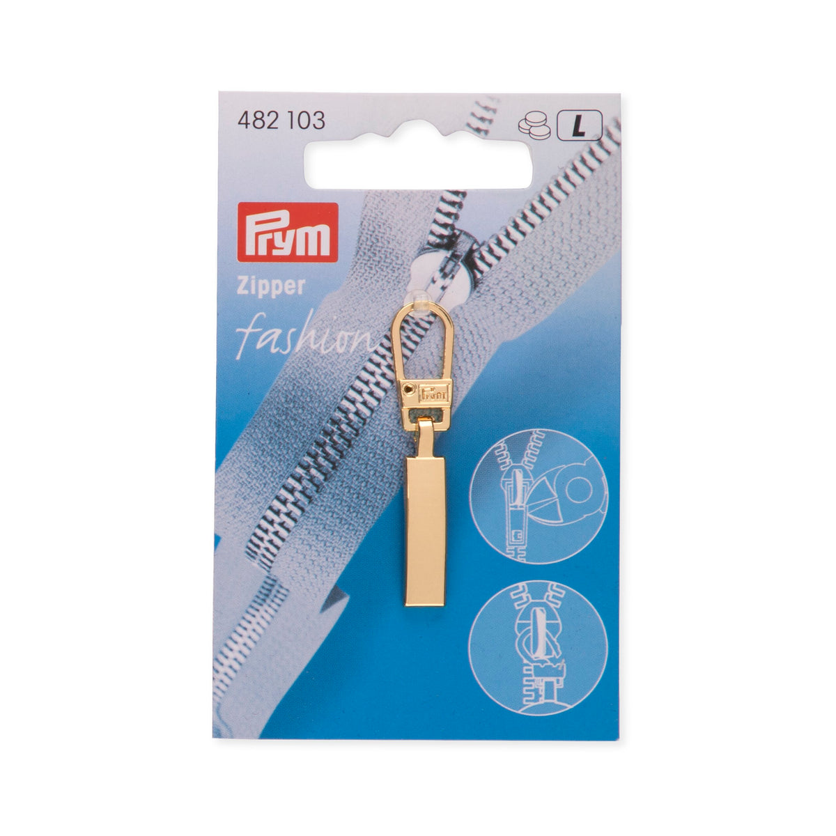 Prym Fashion Zipper puller, classic, new gold