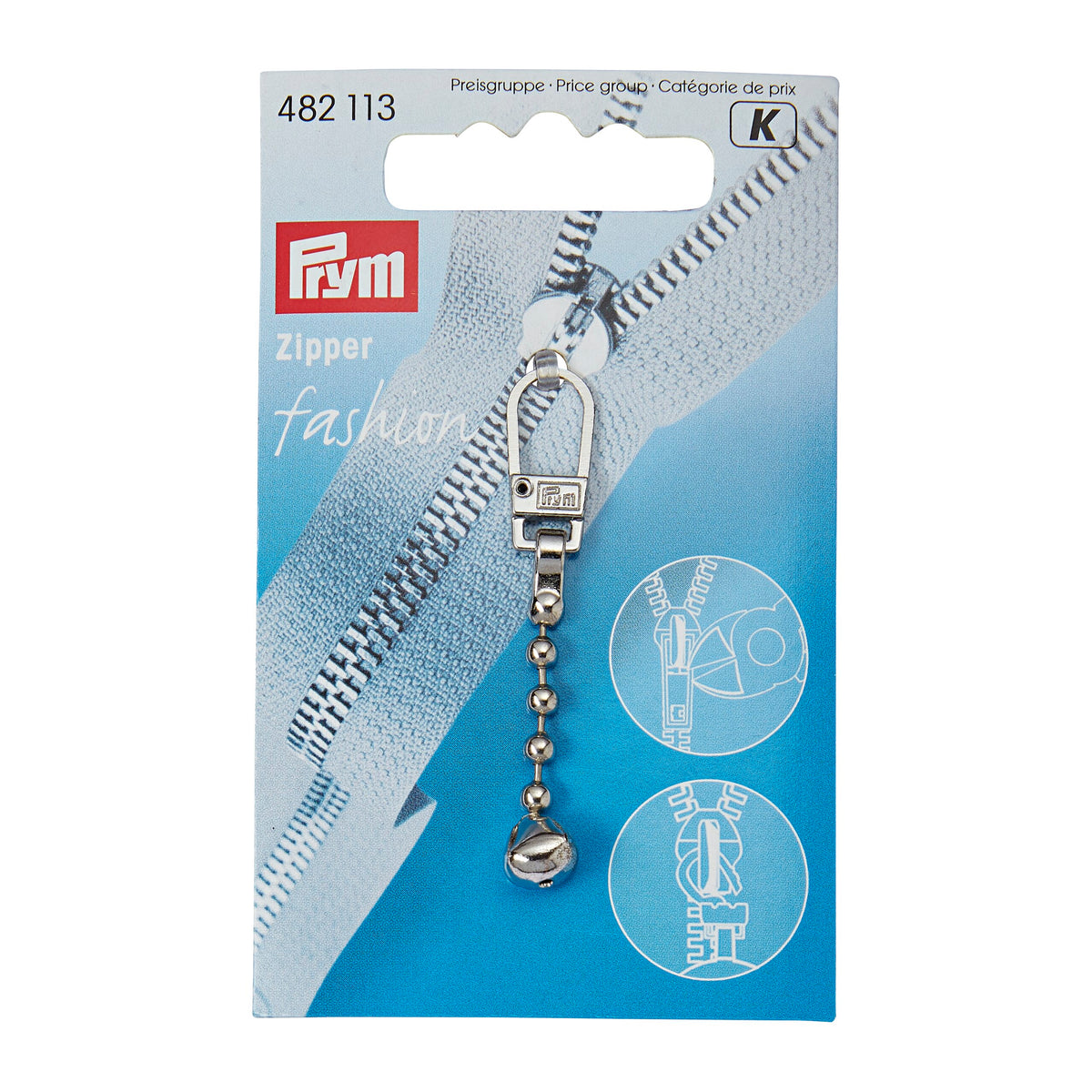 Prym Fashion Zipper puller ball chain