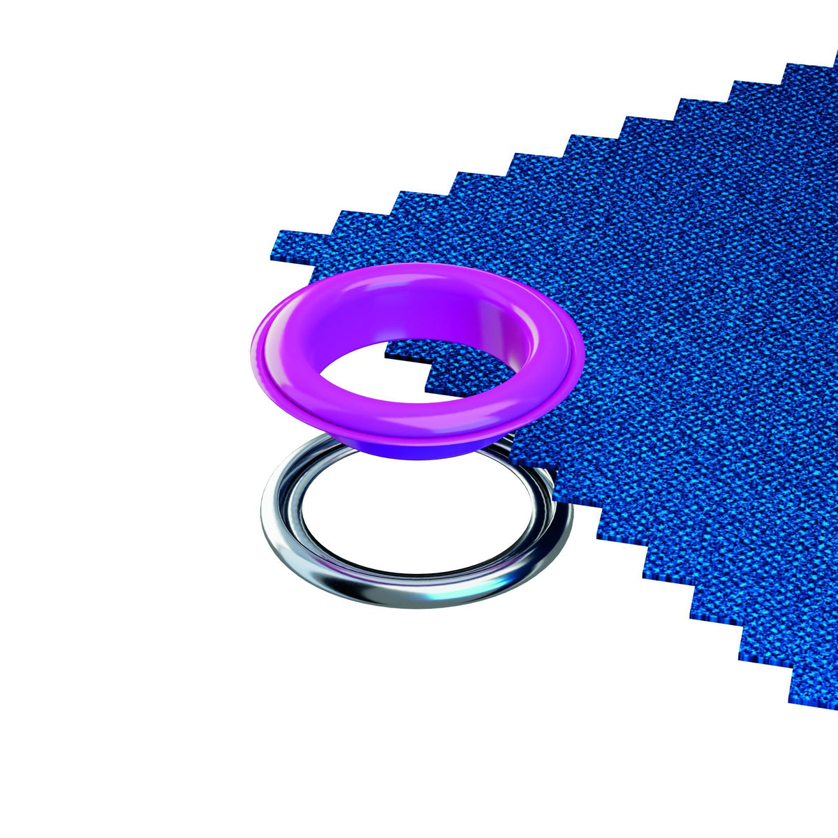 Prym Eyelets with washers, 11 mm, pink/silver-coloured
