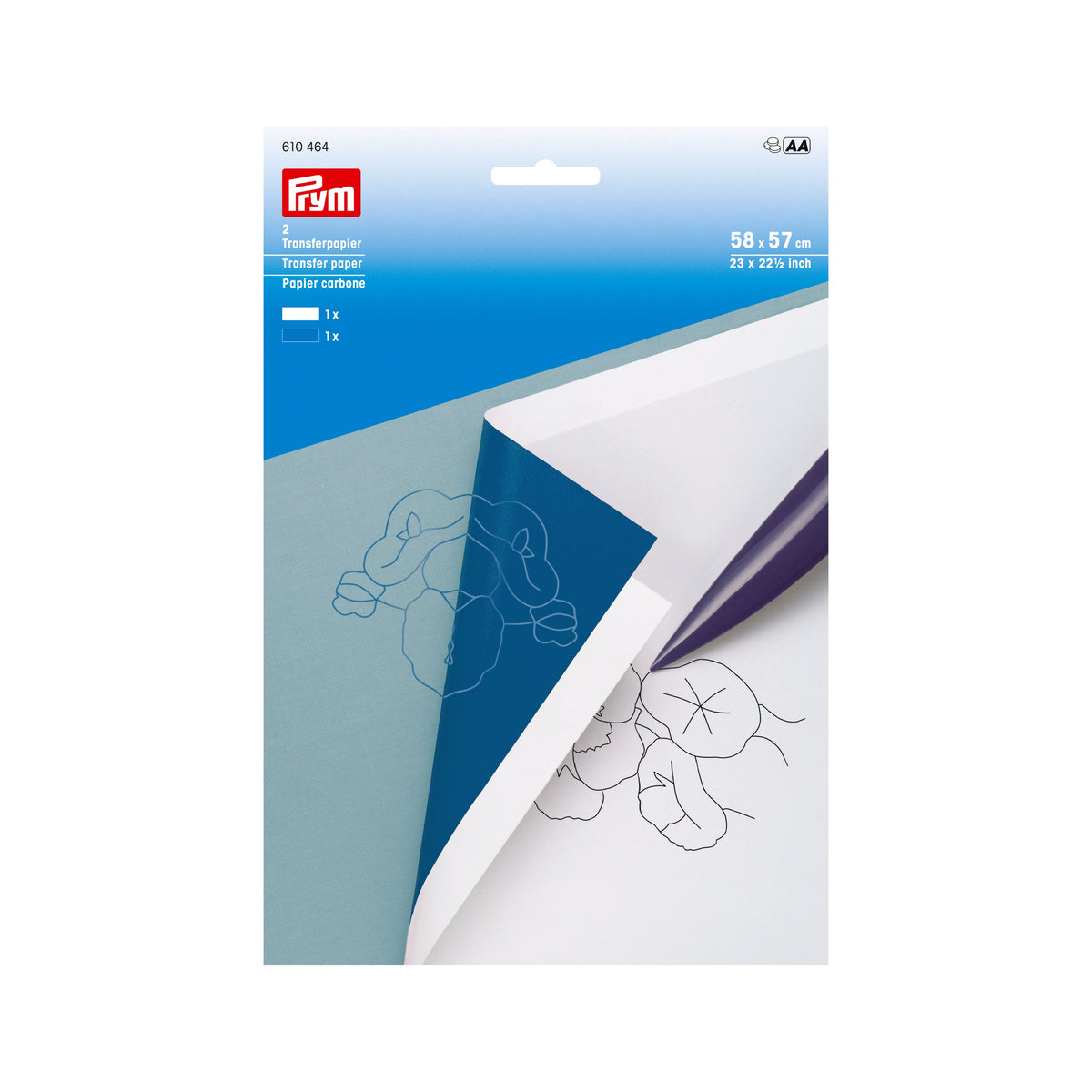 Prym Transfer paper, white/blue
