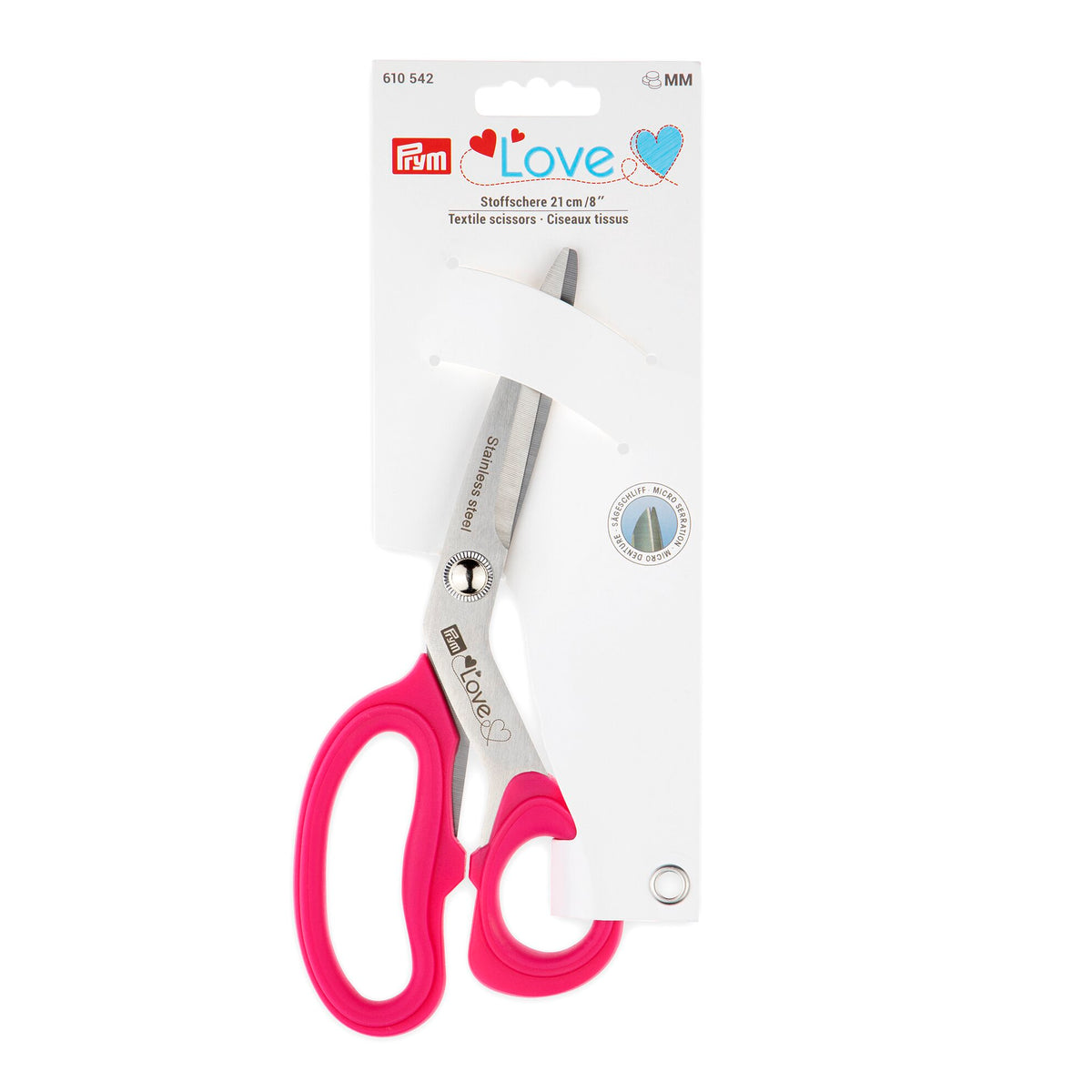 Prym LOVE Textile scissors with micro serration