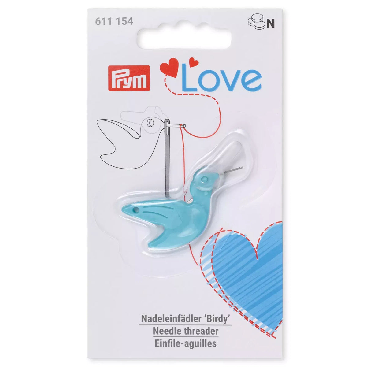 Prym LOVE Needle threader Birdy, mint