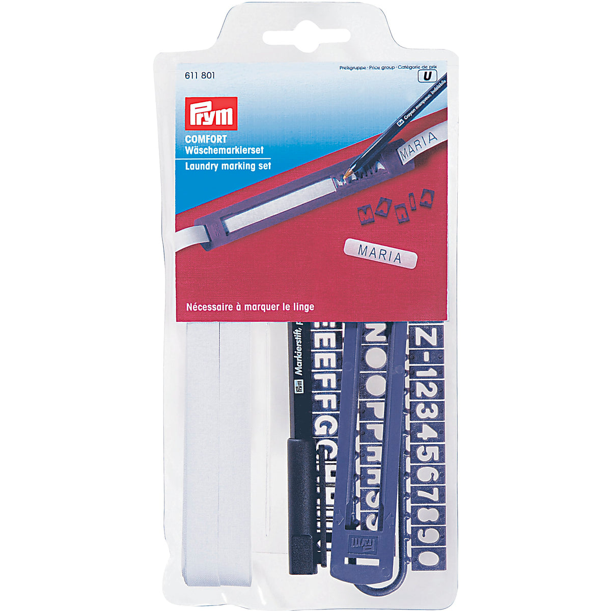 Prym Laundry Marking Set, 6 metre iron-on tape