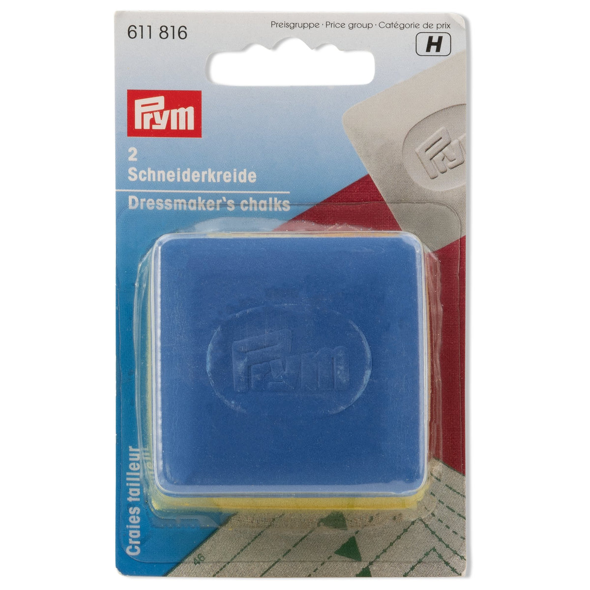 Prym Tailor's chalk slabs, yellow/blue