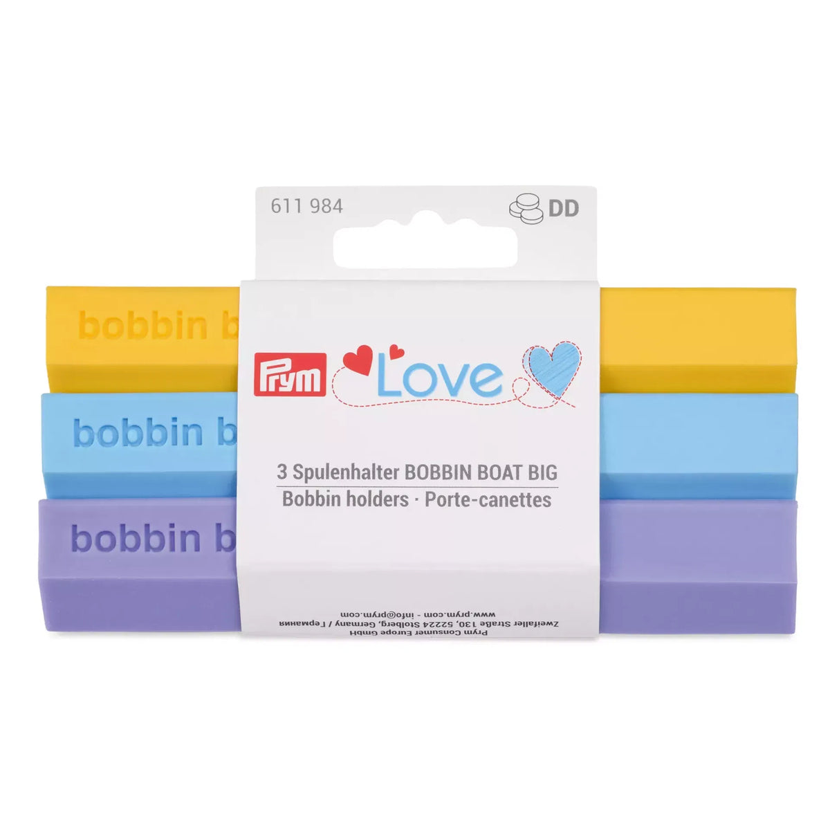 Prym LOVE 3x Bobbin holders BOBBIN BOAT BIG