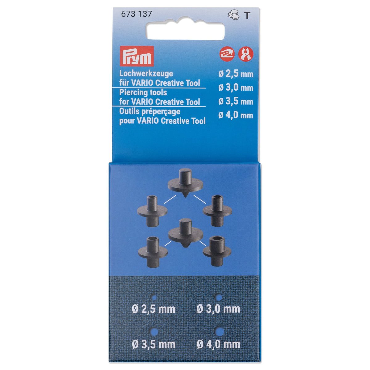 Prym Piercing tools for VARIO Creative Tool, 2,5 - 4,0 mm