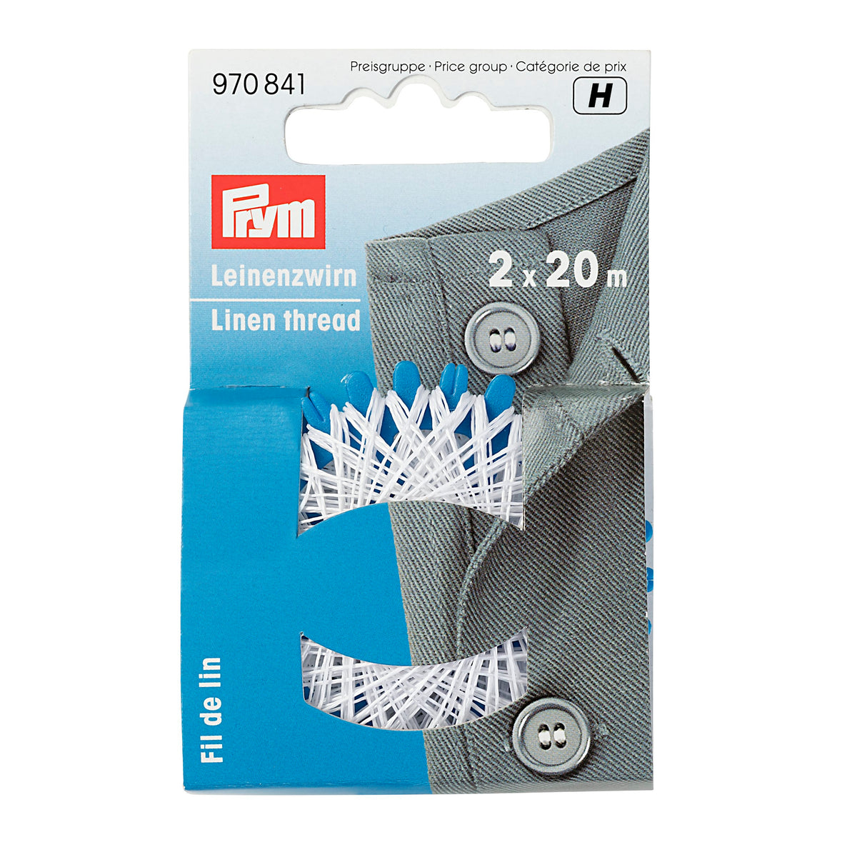 Prym Linen thread, white, 20m