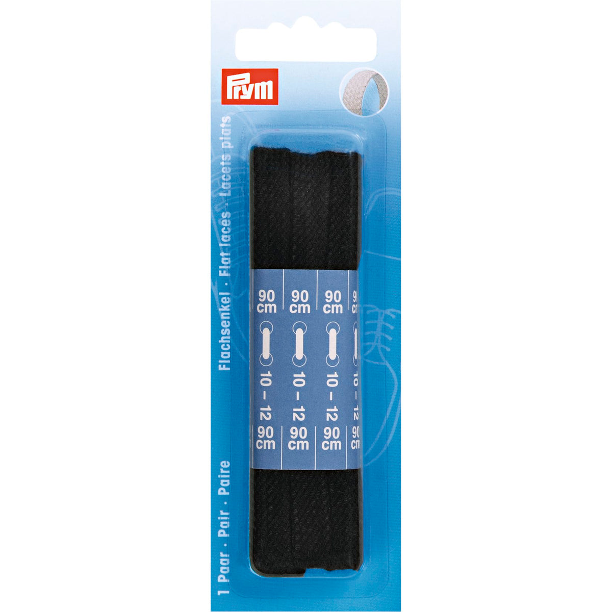 Prym Flat shoe laces, black