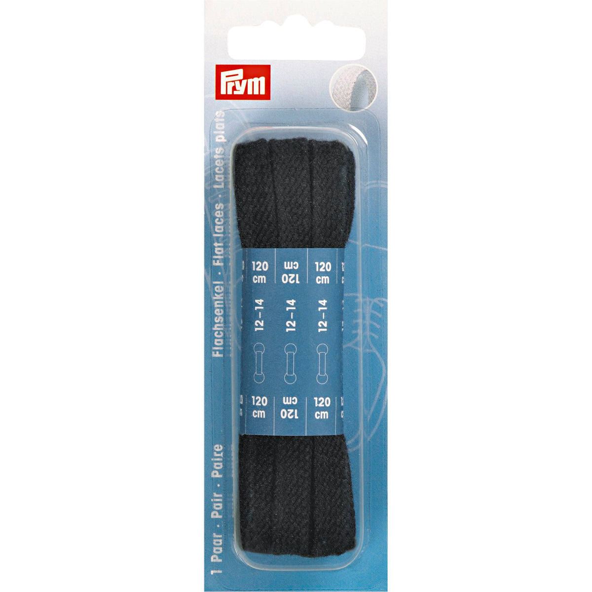 Prym Flat shoe laces, black