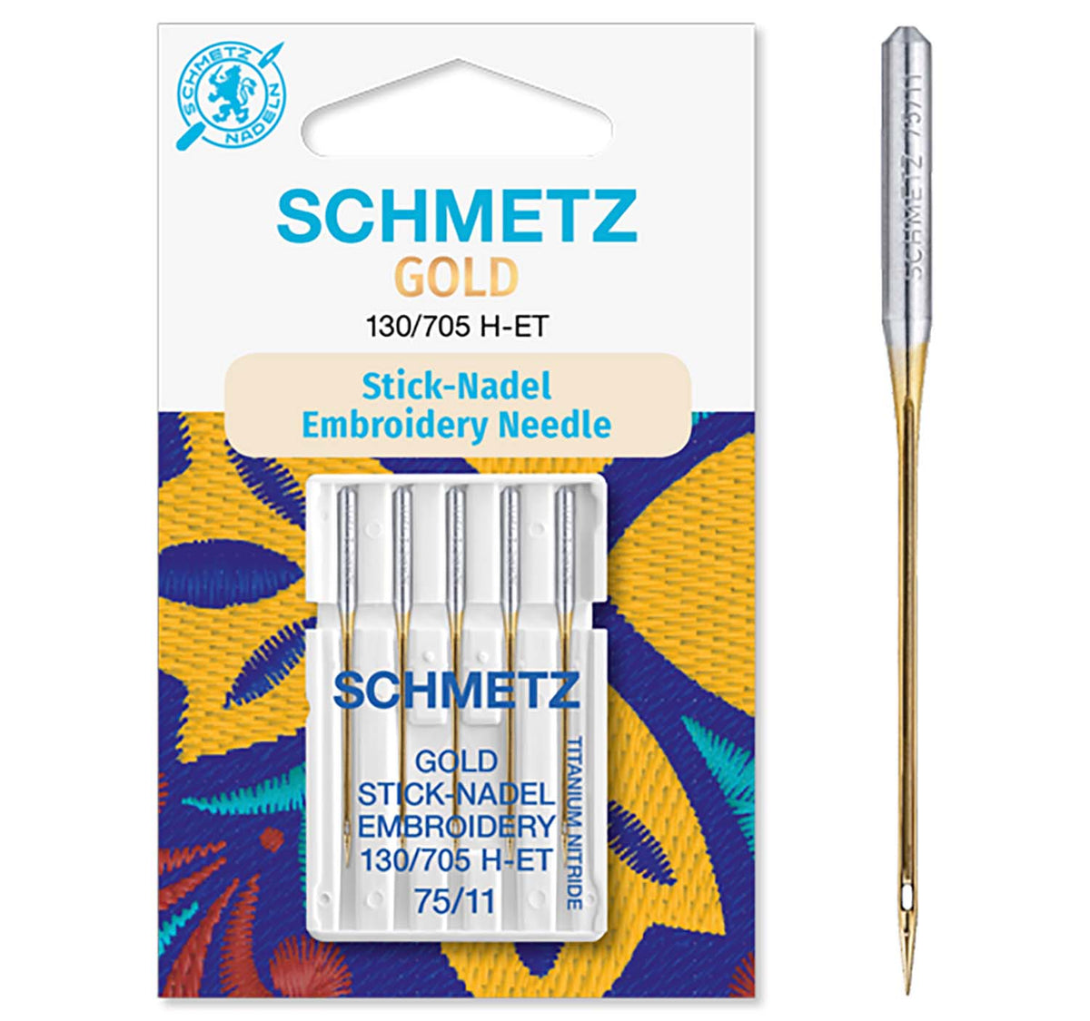 Schmetz GOLD Embroidery Needle