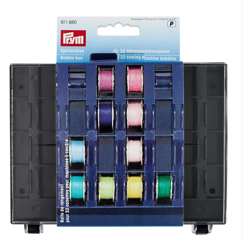 Prym Bobbin box for 32 sewing machine bobbins