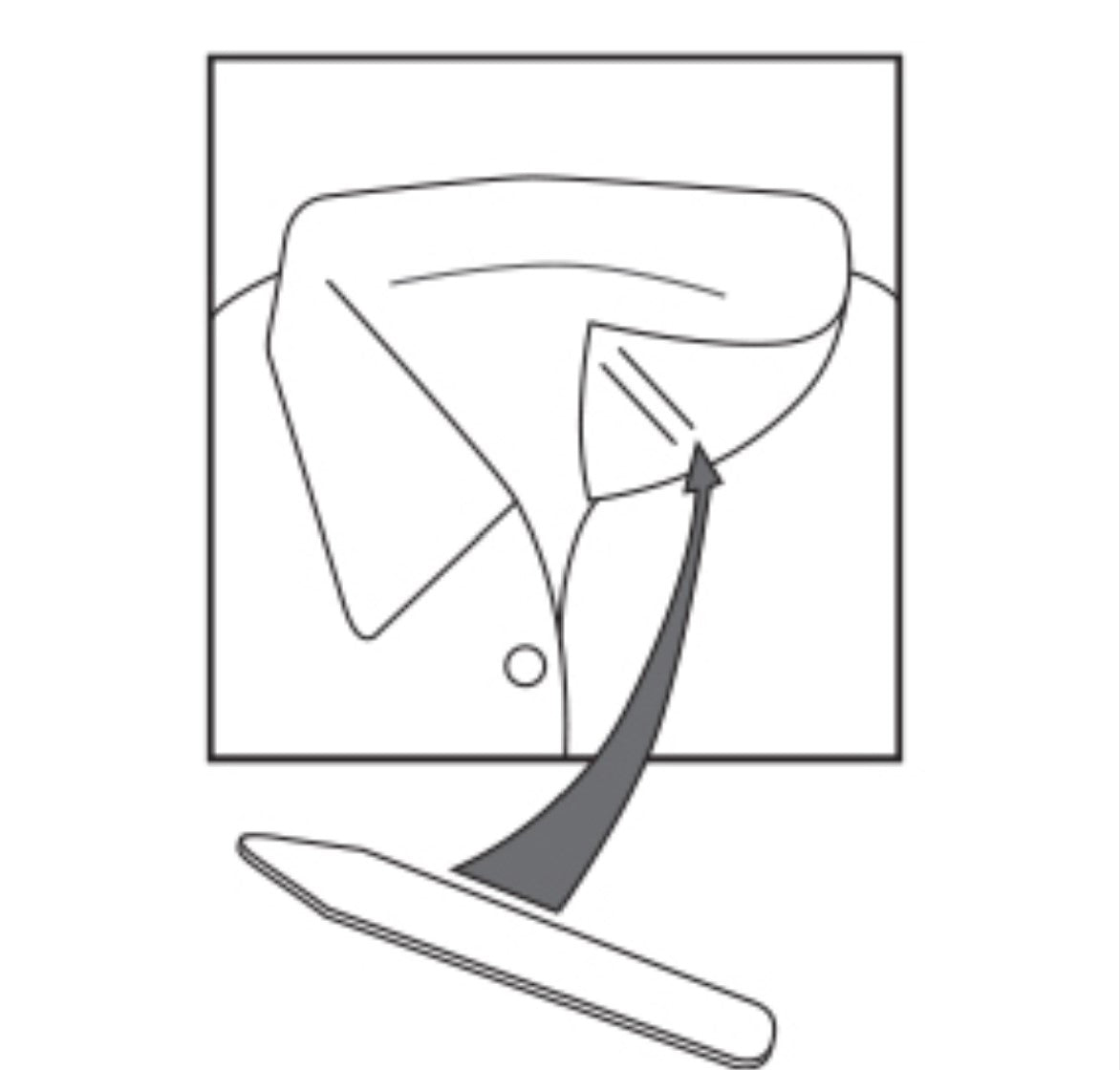 Hemline Collar Stay: Clear: 12 Pieces