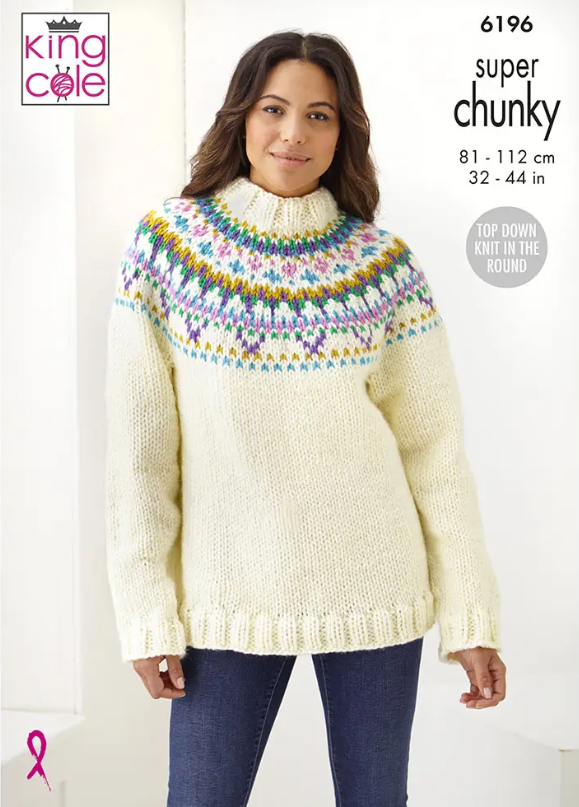 King Cole 6196 Sweater & Accessories (pattern leaflet)