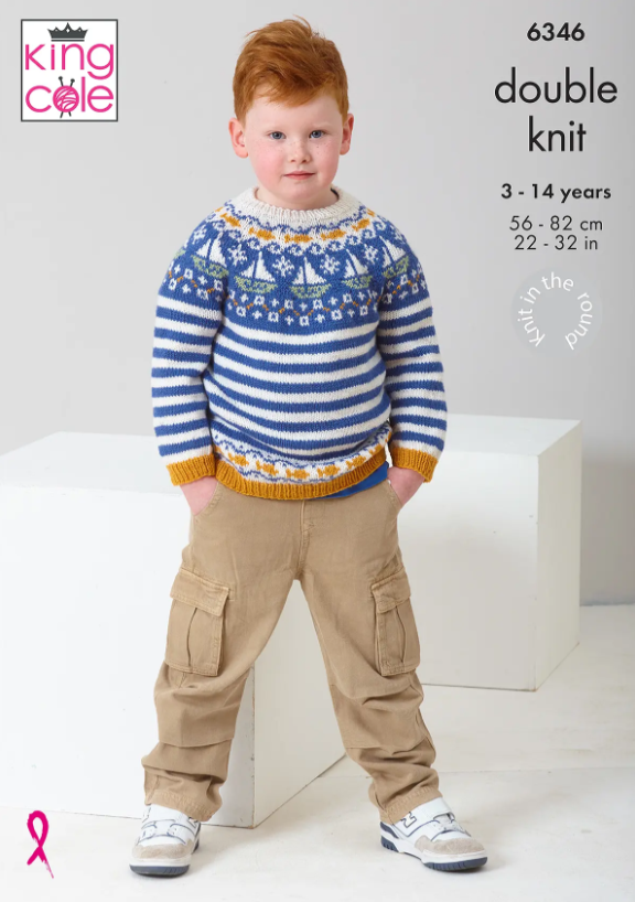 King Cole 6346 Sweater (pattern leaflet)