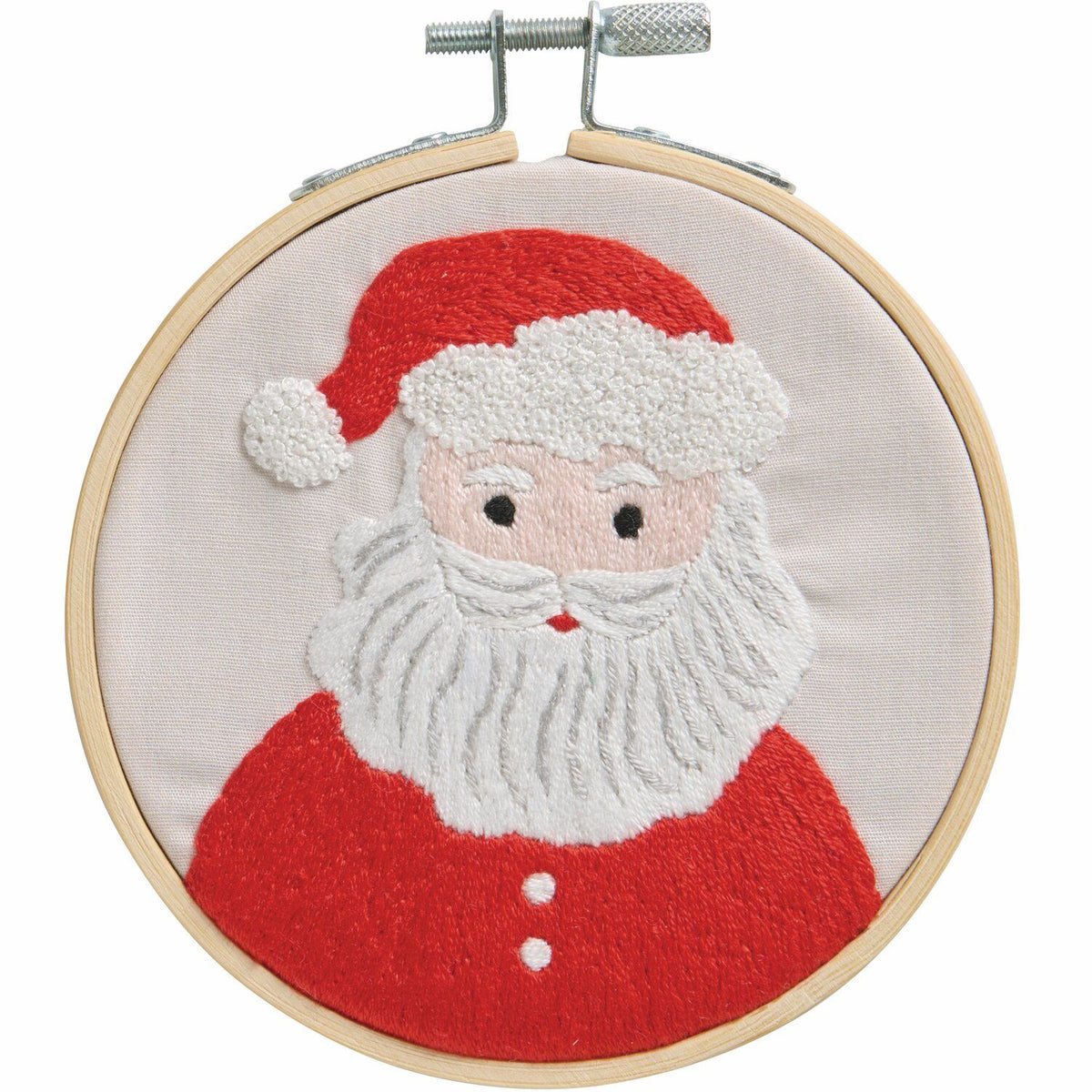 Rico Embroidery kit Santa pre-printed Ø10cm