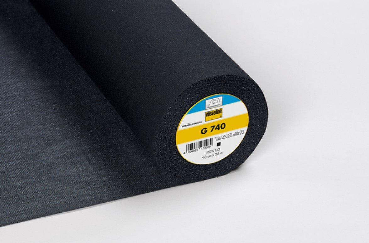 Vilene Interlining: Medium: Brushed Cotton: Woven Black (G 740)