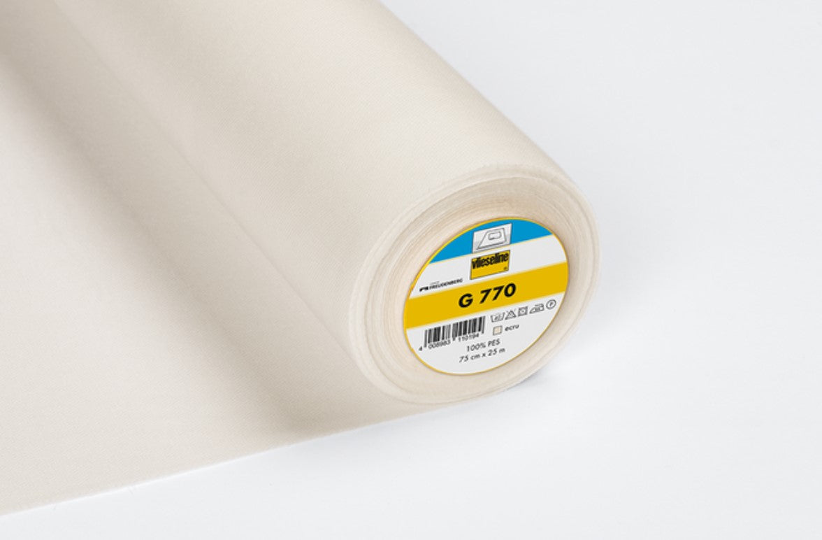 Vilene Interlining: Fusible: Woven: Bi Elastic: Ecru (G 770)