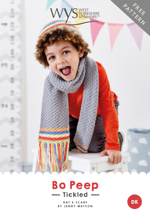 WYS Bo Peep DK Tickled Hat & Scarf (free downloadable pdf)