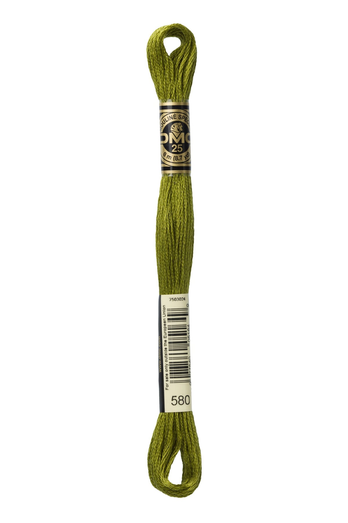 DMC Mouliné Stranded Cotton 580 Moss Green Dark