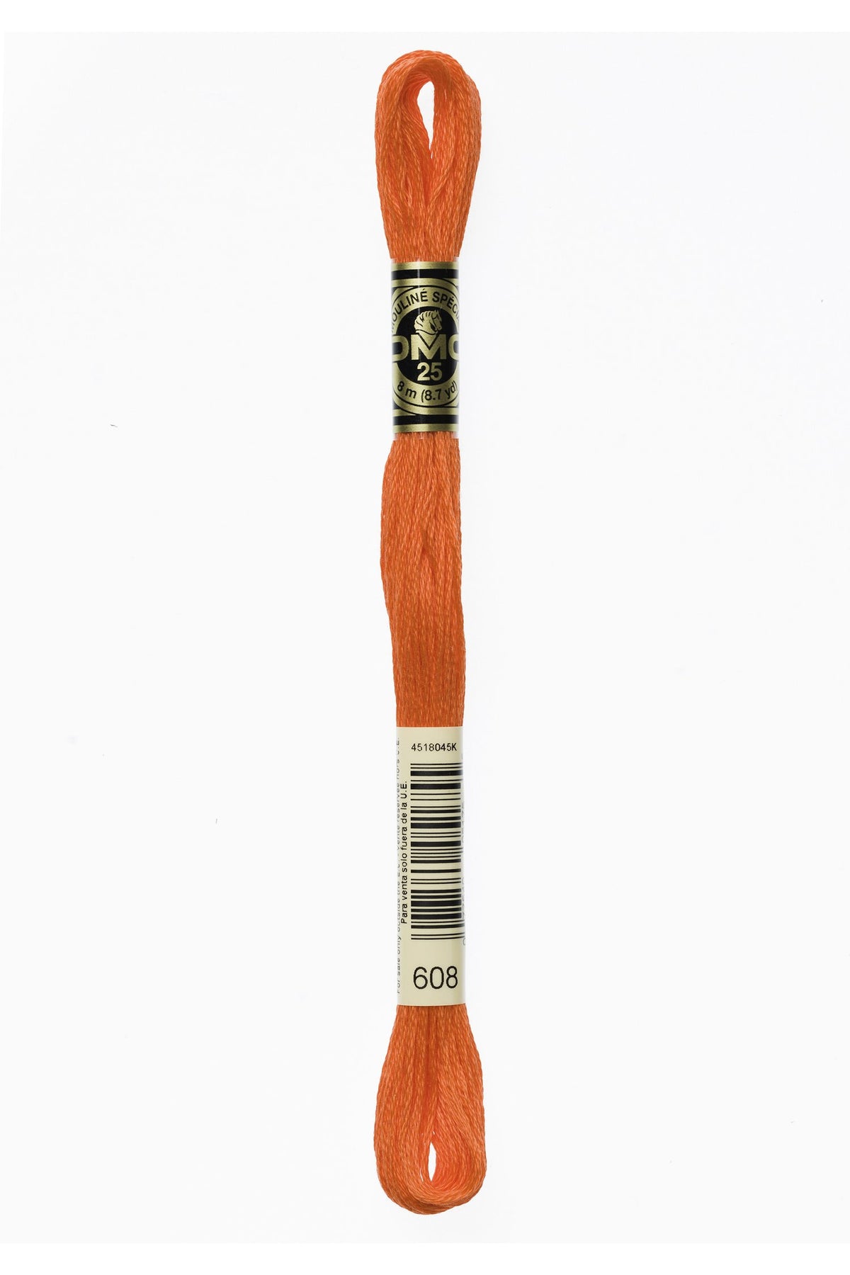 DMC Mouliné Stranded Cotton 608 Burnt Orange Bright