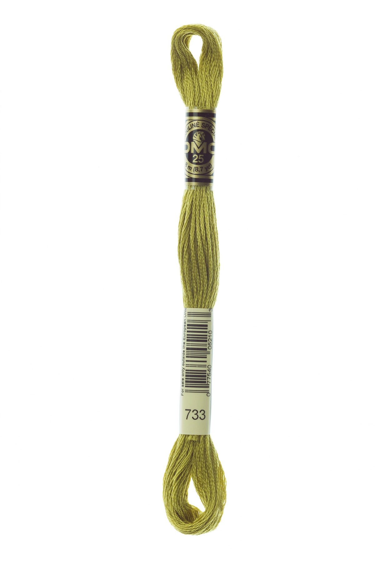 DMC Mouliné Stranded Cotton 733 Olive Green Medium