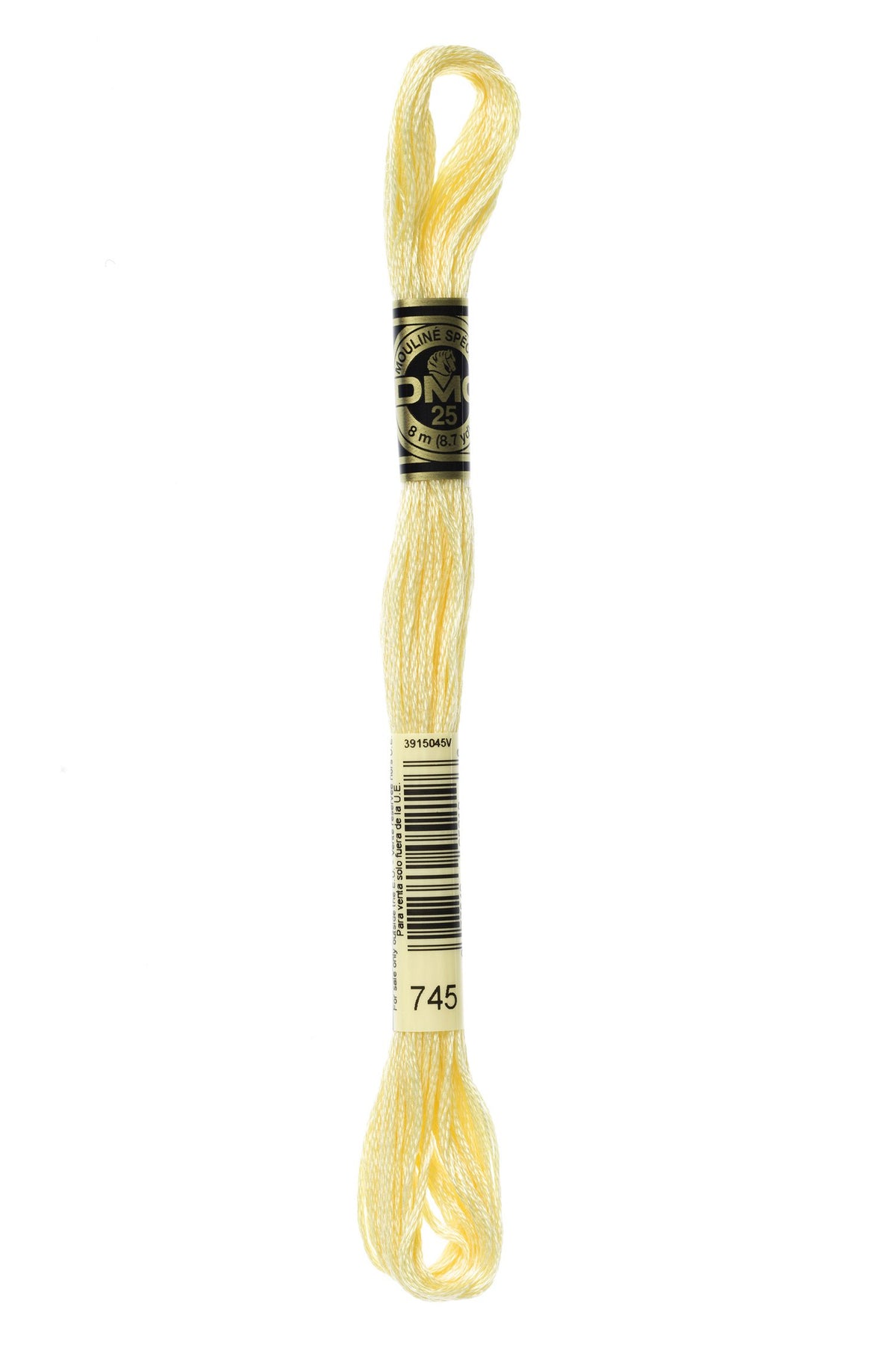 DMC Mouliné Stranded Cotton 745 Yellow Pale Light