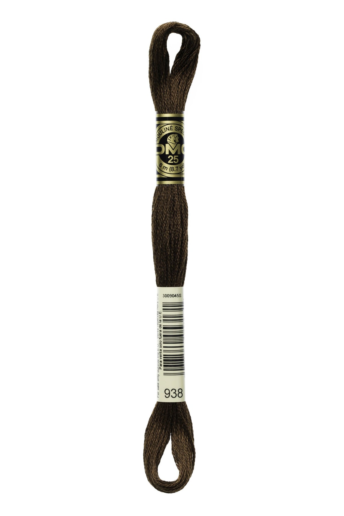 DMC Mouliné Stranded Cotton 938 Coffee Brown Ultra Dark