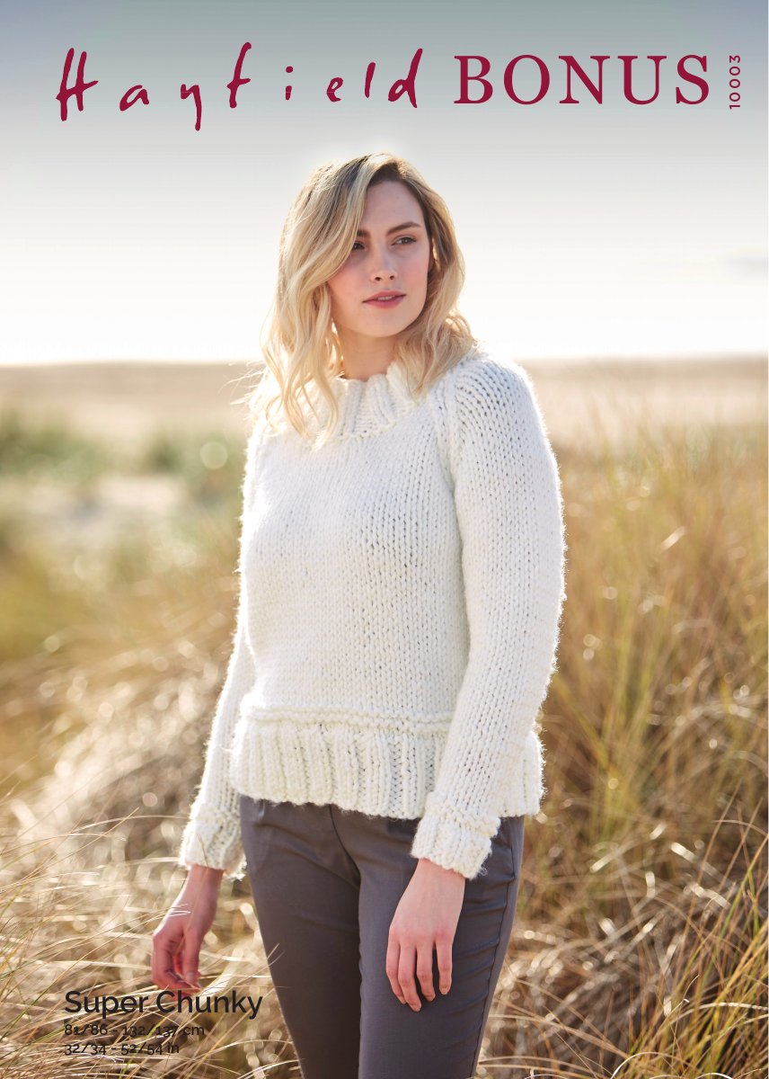 Hayfield 10003 Sweater in Bonus Super Chunky pattern cover