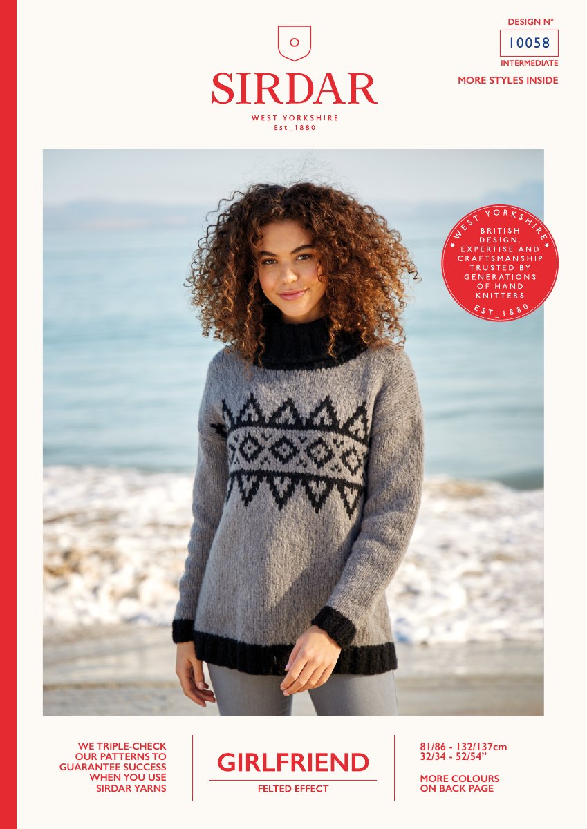 Sirdar 10058 Coat in Girlfriend pattern cover