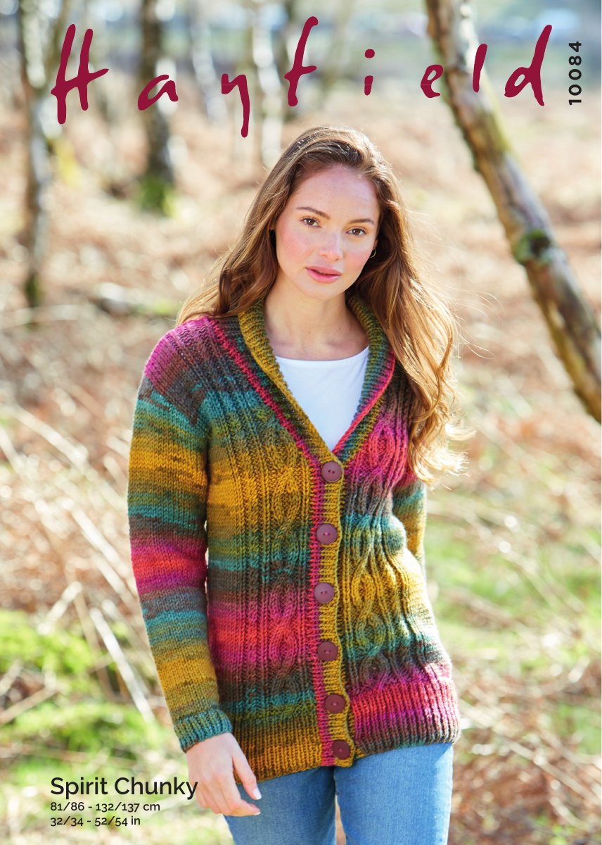Hayfield 10084 Shawl Collar Cardigan in Spirit Chunky pattern cover