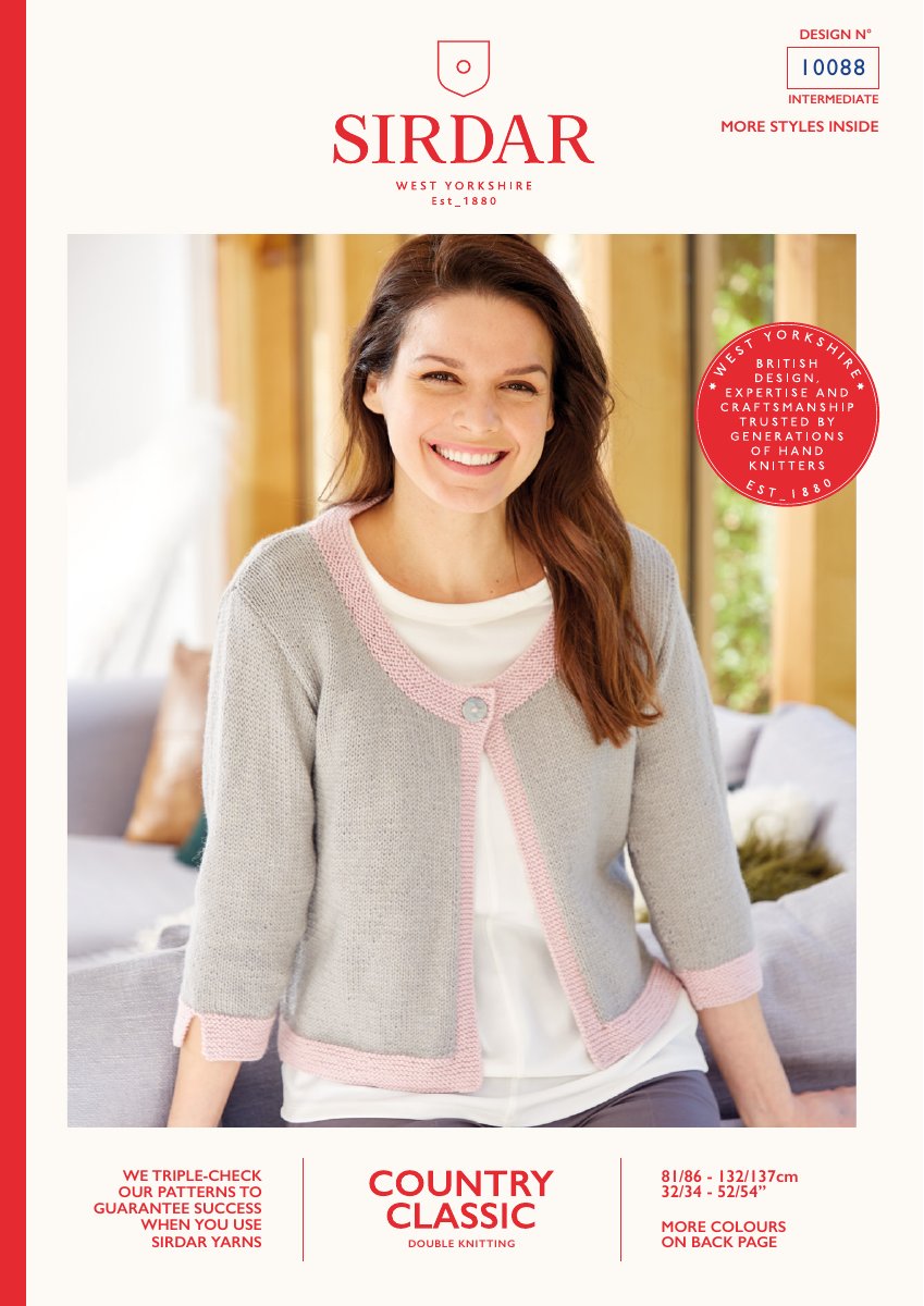 Sirdar 10088 Jacket in Country Classic DK pattern cover
