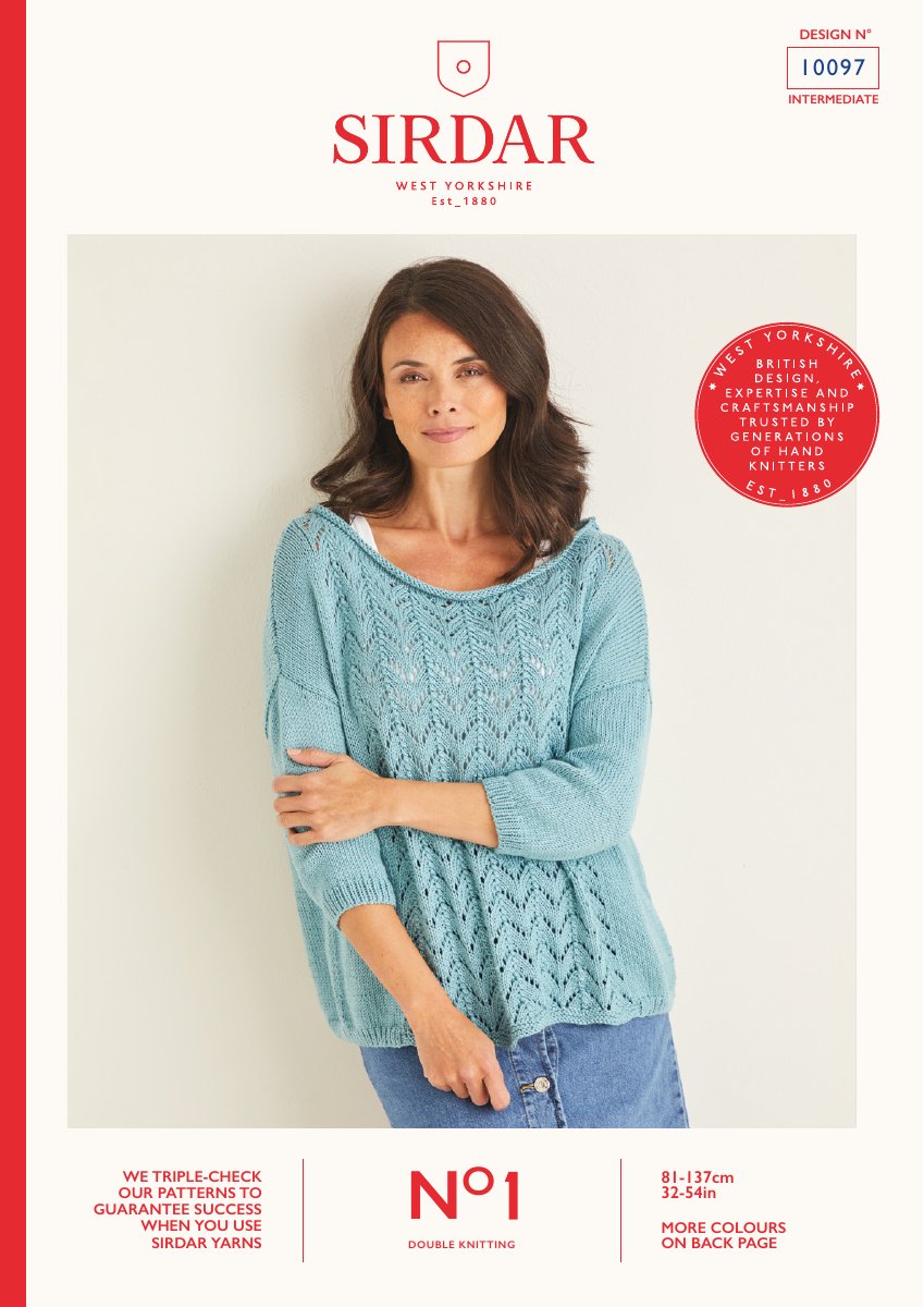 Sirdar 10097 Sweater in No.1 DK pattern cover