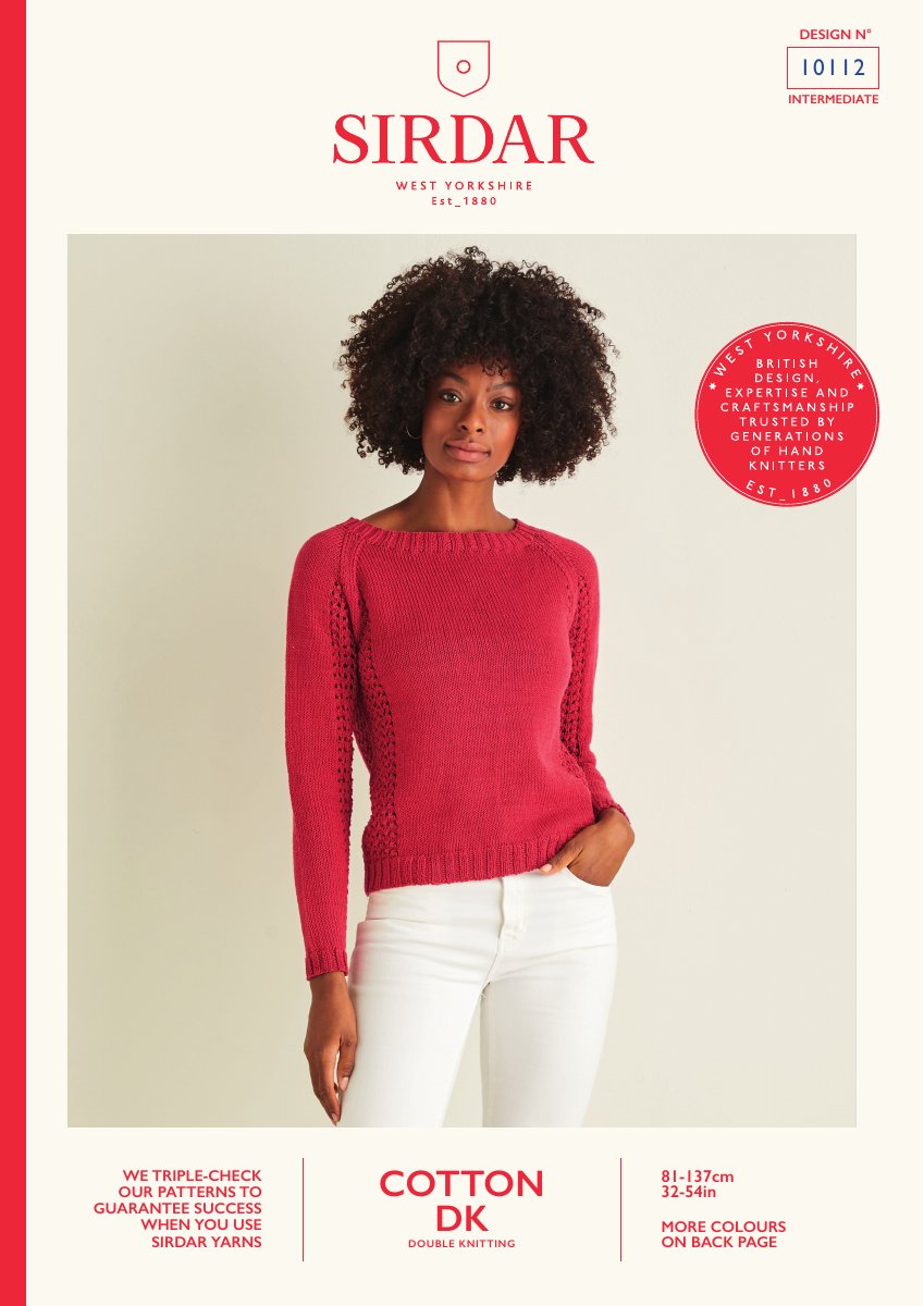 Sirdar 10112 Cardigan in Cotton DK pattern cover