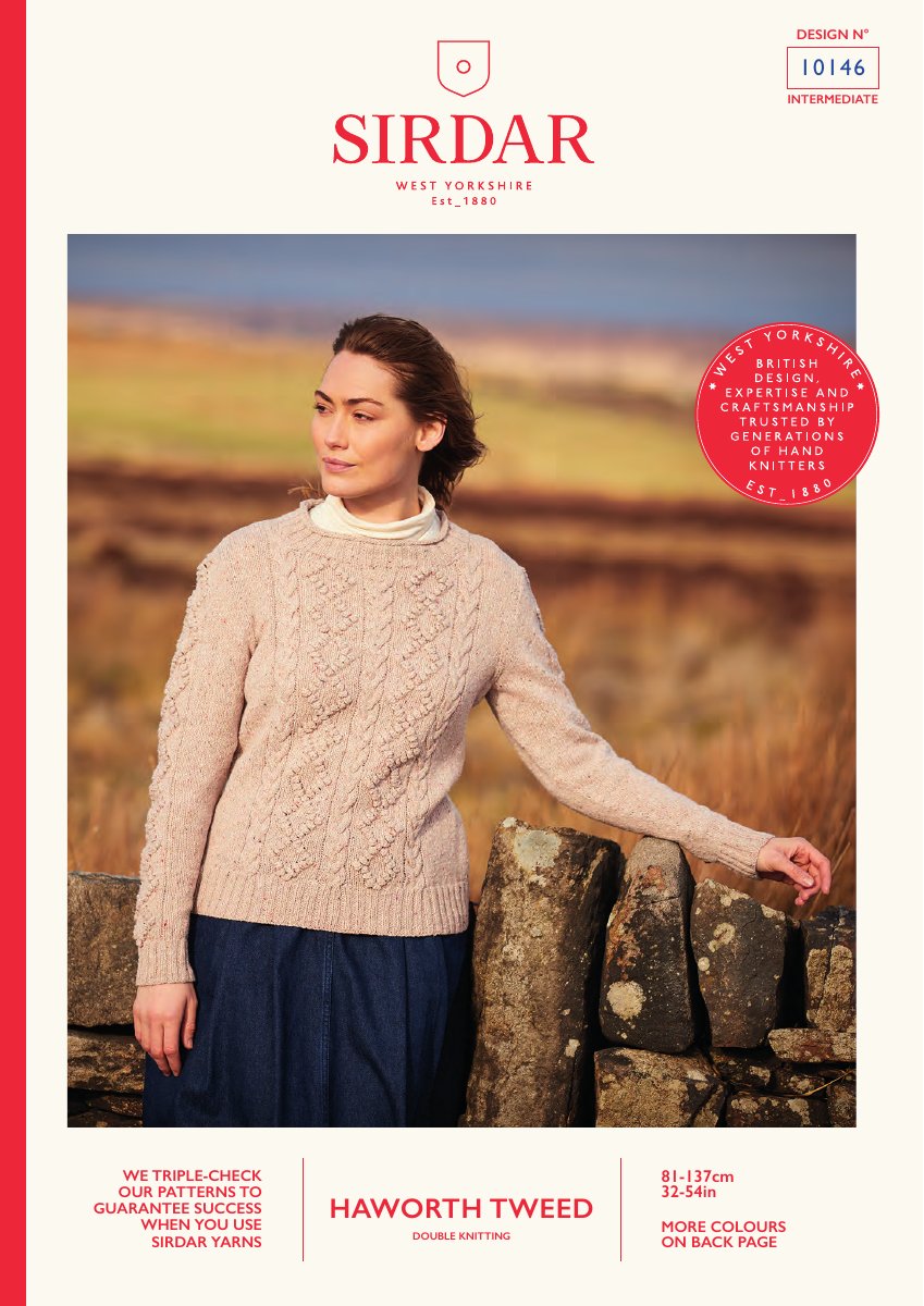 Sirdar 10146 Sweater in Haworth Tweed DK pattern cover
