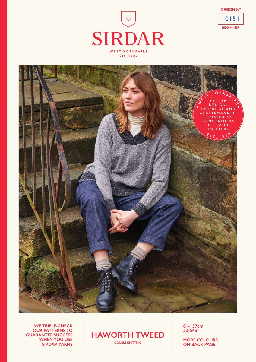 Sirdar 10151 Sweater in Haworth Tweed DK pattern cover
