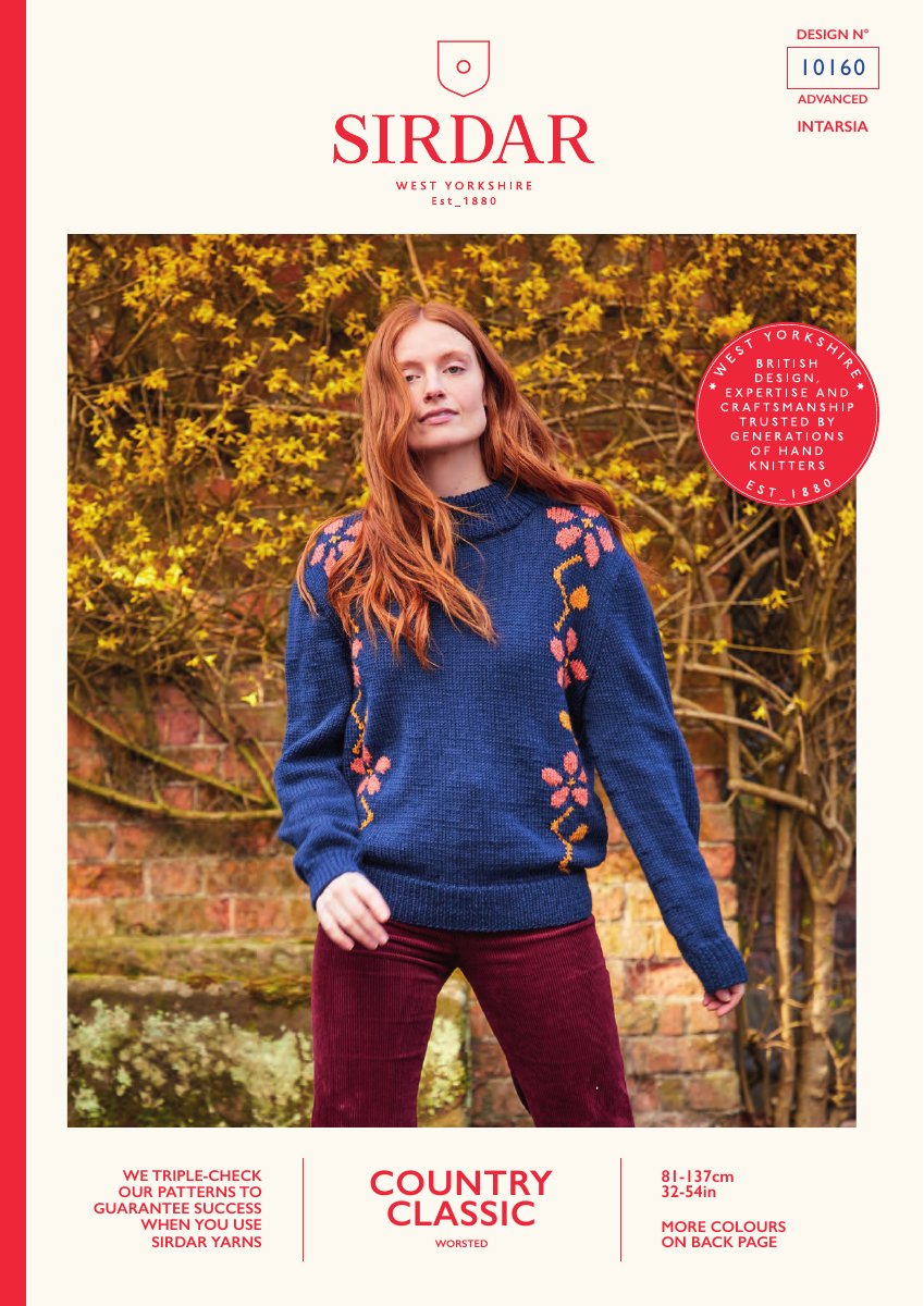 Sirdar 10160 Sweater in Country Classic Worsted pattern cover