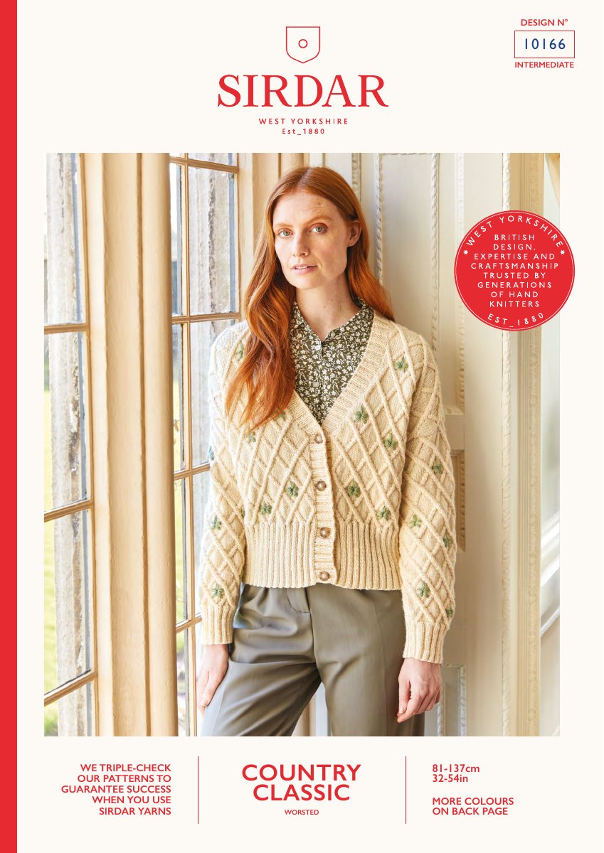 Sirdar 10166 Cardigan in Country Classic Worsted pattern cover